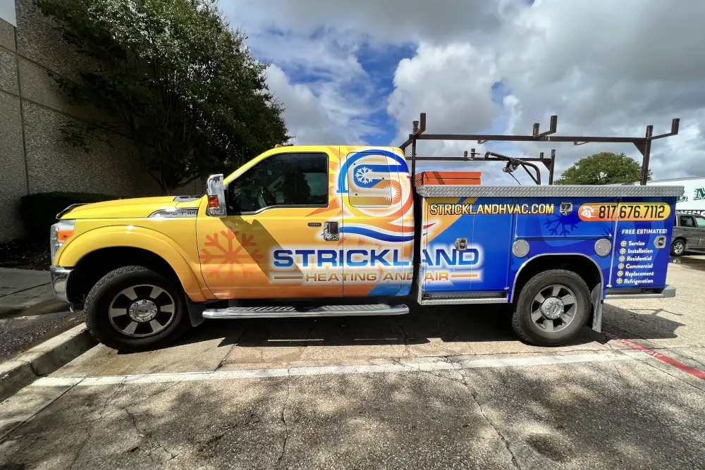 Strickland's Gold IAQ Options Package - Picture of a company fleet truck